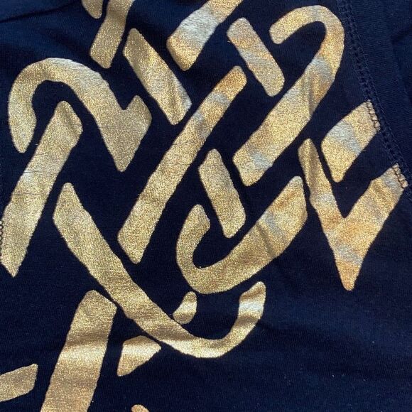 INC NWT Womens Celtic Knot T-Shirt Tee 100% Cotton Witchy Viking Gold Black XL - Picture 3 of 7